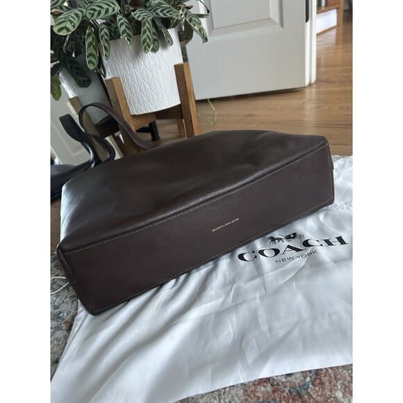 Coach Brooklyn 39 Shoulder Bag Dark Brown With Customized Charm EUC - Picture 5 of 11